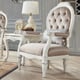 Beige Fabric & Ivory Finish Armchair Set 2Pcs Traditional Homey Design HD-2672 