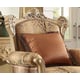 Homey Design HD-1633 Victorian Upholstery Antique Gold Traditional Living Room Carved Wood Set 7Pcs
