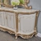 Traditional Gold & Beige Solid Wood Buffet & Mirror Homey Design HD-9083-2PC