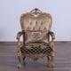 Luxury Black & Gold Wood Trim SAINT GERMAIN II Chair EUROPEAN FURNITURE Classic