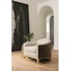 Ebony Finish & Ivory Fabric Barrel Form THE SVELTE CHAIR by Caracole 