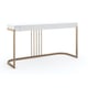 White finish & Champagne Gold Accents Vanity Desk w/ Chair Set 2Pcs BEAUTY BAR by Caracole 