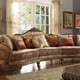 Luxury Sandy Rich Fabric Sectional Sofa Set 6Pcs w/ Coffee Tables Traditional Homey Design HD-458