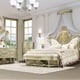 Classic Antique Gold & Belle Silver Solid Wood King Bed Set 5Pcs Homey Design HD-958
