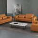 Cognac Italian Leather CAVOUR Sofa EUROPEAN FURNITURE Contemporary Modern