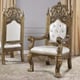 Perfect Brown & Leather Dining Armchair Set 2Pcs Traditional Homey Design HD-1802