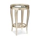  Gold Metal Frame W/ Cutout Flowers Round End Table JUST FOR YOU by Caracole 