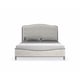 Neutral Performance Linen Silver Charm Finish King Bed CLEAR THE AIR by Caracole 