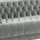 Gray Finish Sofa w/ Acrylic legs Modern Cosmos Furniture Kendel Silver