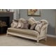 Golden Pearl Chenille Silver Gold Wood Sofa Set 4P HD-90019 Classic Traditional