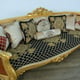 Imperial Luxury Black & Gold LUXOR Sofa Set 3Ps EUROPEAN FURNITURE Solid Wood