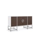 Cloud White & Brunette Mix of Wood and Metal Buffet A Touch Of Class by Caracole