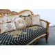 Royal Luxury Black Gold Fabric MAGGIOLINI Sofa EUROPEAN FURNITURE Carved Wood