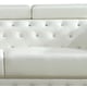 White Faux Leather Loveseat Modern Cosmos Furniture Charlise