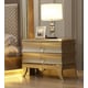 Glam Belle Silver & Gold CAL King Bedroom Set 3Pcs Contemporary Homey Design HD-925