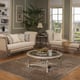 Luxury Silk Chenille Sofa Carved Wood Benneti's Milerige Classic Traditional