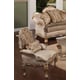 Luxury Silk Chenille Silver Gold Wood Sofa Set 3Pcs HD-90015 Classic Traditional