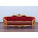  Classic Red Gold Fabric 30013 BELLAGIO II Sofa Set 2 Pcs EUROPEAN FURNITURE 