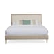 Taupe Premium Fabric Pearl Drop Finish King Bed LOVIE DOVIE by Caracole 