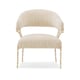 White Enamel & Gold Brush Finish Accent Chair  Glimmer Of Hope by Caracole 