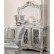 Luxury Antique Silver Grey Buffet & Mirror Wood Carved Traditional Homey Design HD-5800GR