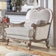 Antique Silver Gray Performance Satin Armchair Traditional Homey Design HD-20353