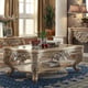 Pickle Frost & Antique Silver Coffee Table Set 3Pcs Traditional Homey Design HD-7266