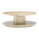 Polygon Shape Taupe Silver Paint Coffee Table STARRING ROLE by Caracole 