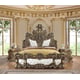 Perfect Brown & Gold CAL King Bedroom Set 5 Psc Traditional Homey Design HD-1802