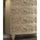 Luxury 4 Drawers Chest White Carved Wood Traditional Homey Design HD-8030 