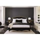 Traditional Black & Gold Bullion Leaf Finish King Size THE RIBBON BED by Caracole 