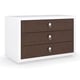 Cloud White & Brunette Finish Nightstand Set 2Pcs NOH CONTRAIRE! by Caracole 