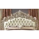 Antique White Silver Cal King Bed Carved Wood Traditional Homey Design HD-8017 