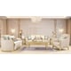 Luxury Metallic Gold Finish Loveseat Modern Homey Design HD-699