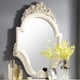 White Gloss & Gold Brush Finish CAL King Bedroom Set 5Pcs Traditional Homey Design HD-8091