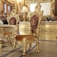 Baroque Rich Gold Dining Room Set 9Pcs Traditional Homey Design HD-8086