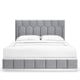 Grey Velvet Cloud White Finish King Size Bed Honey I'm Home by Caracole 
