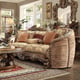 Metallic Antique Gold Sofa Set 2 Pcs Traditional Homey Design HD-1601