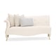 Cream Button Tufting Soft Fabric 2 Piece Sectional Loveseat TWO TO TANGO by Caracole 