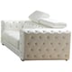 White Faux Leather Sofa Set 3Pcs Modern Cosmos Furniture Charlise