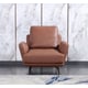 Italian Leather Russet Brown TRATTO Sofa Set 3Pcs EUROPEAN FURNITURE Modern
