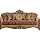Royal Luxury Red & Gold EMPERADOR III Sofa Set 2Pcs EUROPEAN FURNITURE Classic