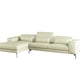 Off White Italian Leather CAVOUR Sectional Sofa LEFT EUROPEAN FURNITURE Modern