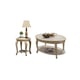 Luxury Ivory Finish Coffee Table Set 2Pcs Wood Trim BELLA Benetti's Classic 