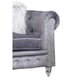 Gray Fabric Armchair w/ Acrylic legs Transitional Cosmos Furniture Sahara