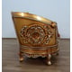 Luxury Red & Gold Wood Trim SAINT GERMAIN Sofa EUROPEAN FURNITURE Traditional