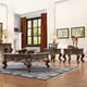 Brown & Antique Gold Coffee Table Set 3 Pcs Homey Design HD-1306 Traditional 