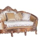 Luxury Antique Dark Cooper Wood Trim VICTORIAN Chair EUROPEAN FURNITURE Classic