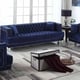 Blue Finish Sofa & Loveseat Set 2Pcs w/ Acrylic legs Modern Cosmos Furniture Kendel