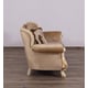 Luxury Beige & Gold Wood Trim FANTASIA Sofa EUROPEAN FURNITURE Traditional
